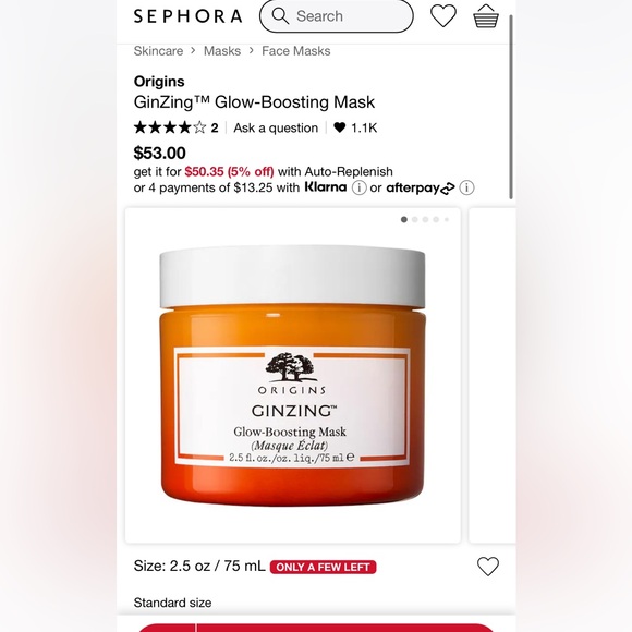 New Origins GinZing™ Glow-Boosting Mask 75ml - Picture 1 of 2